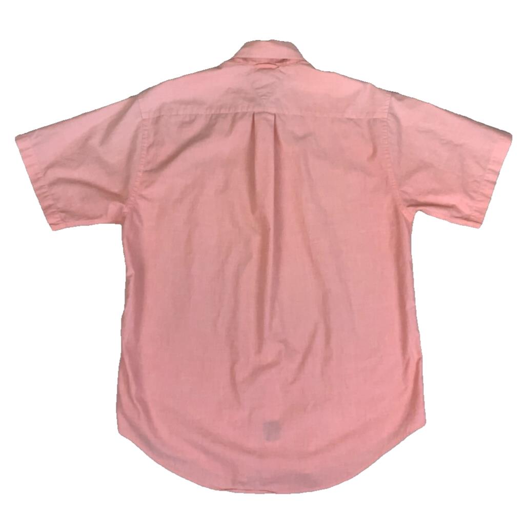 VTG Y2K TOMMY HILFIGER PINK SHORT SLEEVED BUTTON DOWN SHIRT MEDIUM