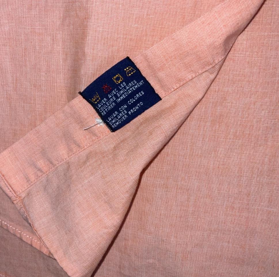VTG Y2K TOMMY HILFIGER PINK SHORT SLEEVED BUTTON DOWN SHIRT MEDIUM