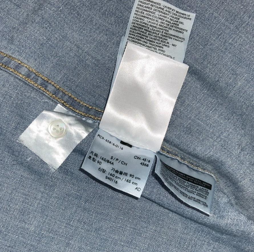 LEVI'S RED TAB LONG-SLEEVED BLUE DENIM PEARL SNAP WESTERN SHIRT SMALL 38"