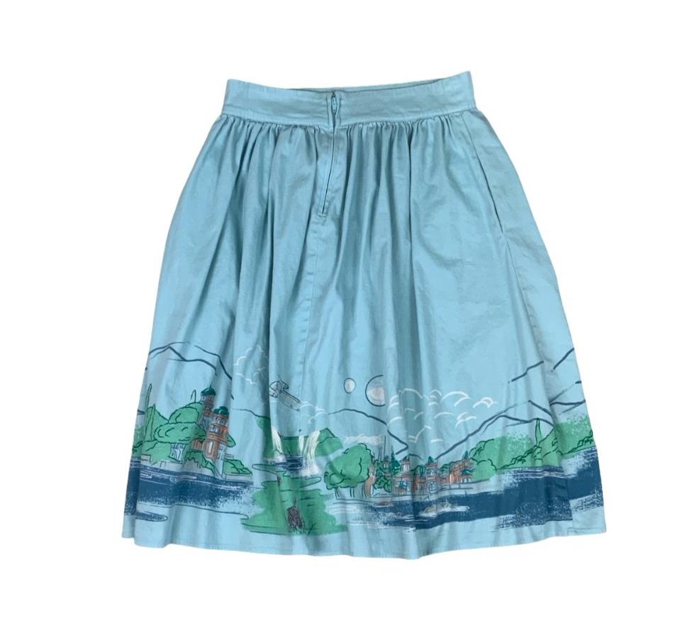 HER UNIVERSE STAR WARS NABOO LANDSCAPE WOVEN RETRO MIDI SKIRT X-SMALL 4 6