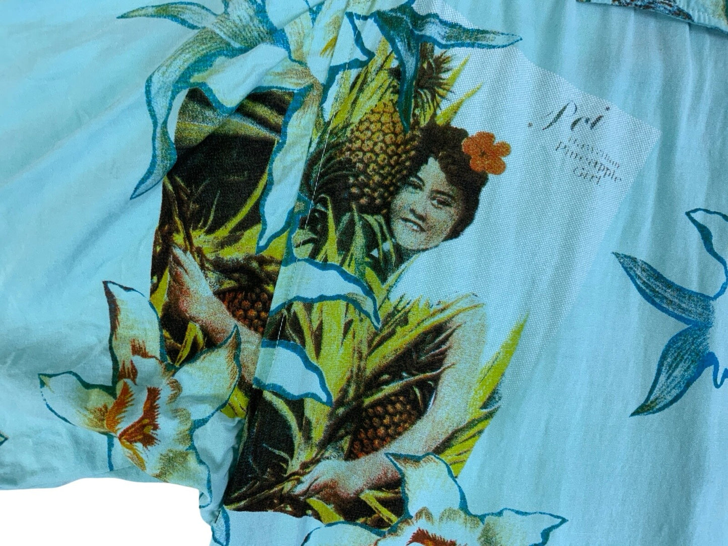VTG POI HONOLULU HAWAIIAN ALOHA SHIRT RAYON TIKI ROCKABILLY S 40”