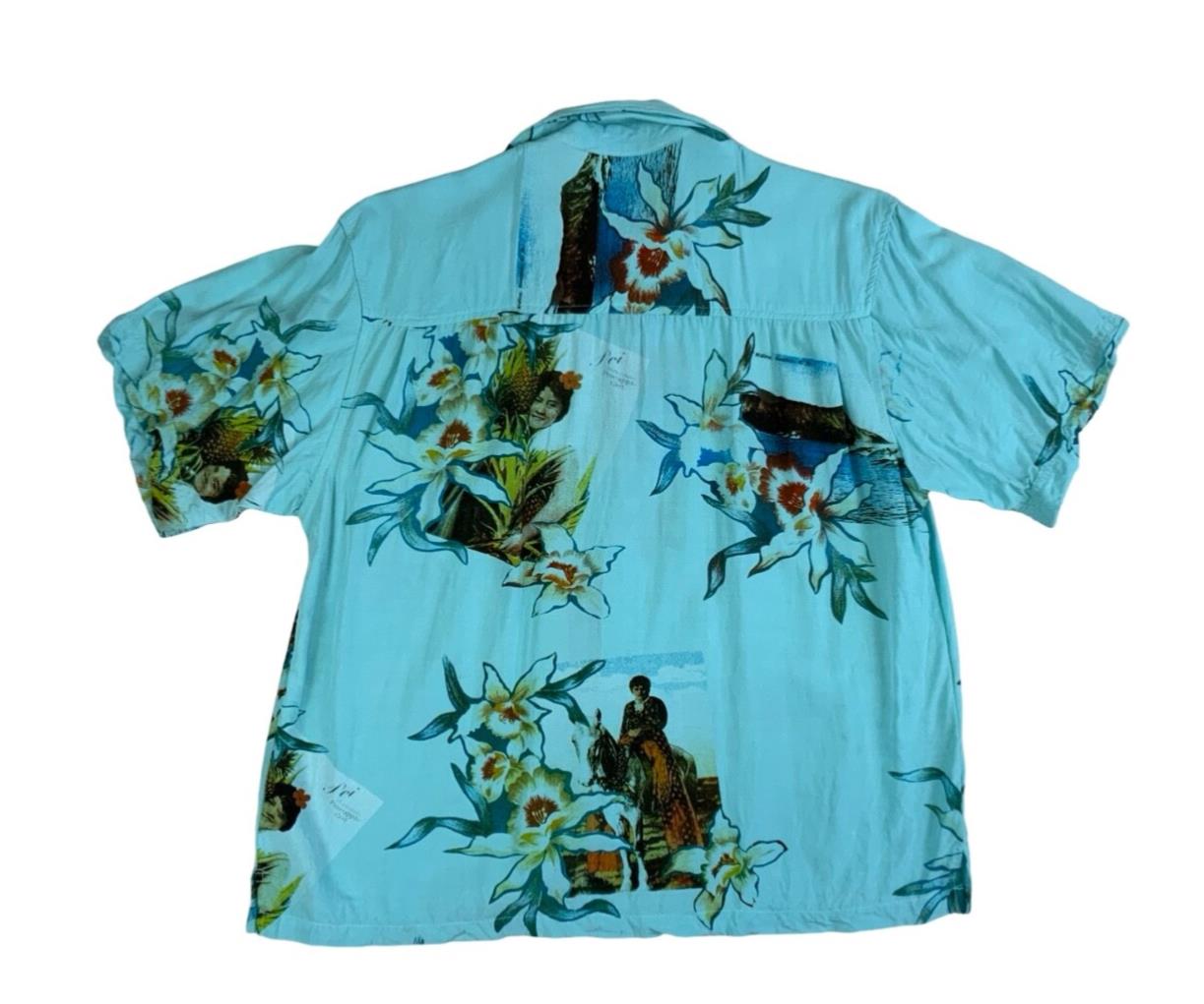 VTG POI HONOLULU HAWAIIAN ALOHA SHIRT RAYON TIKI ROCKABILLY S 40”