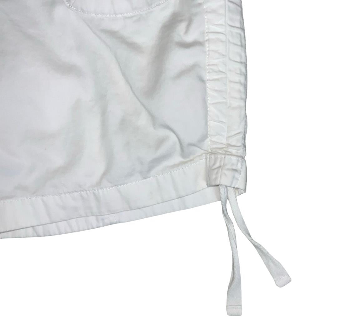 VTG 90s y2k 'TOMMY HILFIGER' WHITE CARGO RUCHED SNAP BUTTON SUMMER SHORTS M 12