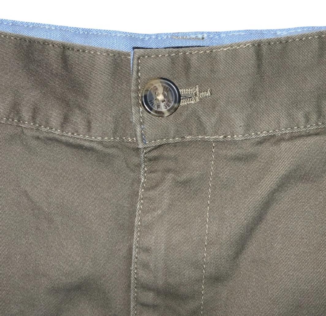VTG 90s 'TOMMY HILFIGER' KHAKI GREEN MIDI CHINO SUMMER HIKING BEACH SHORTS S 8