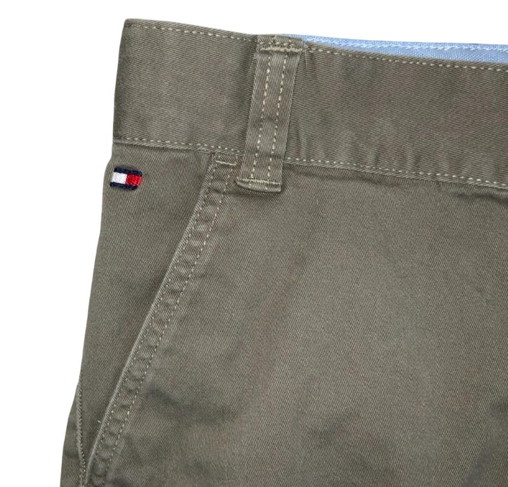 VTG 90s 'TOMMY HILFIGER' KHAKI GREEN MIDI CHINO SUMMER HIKING BEACH SHORTS S 8