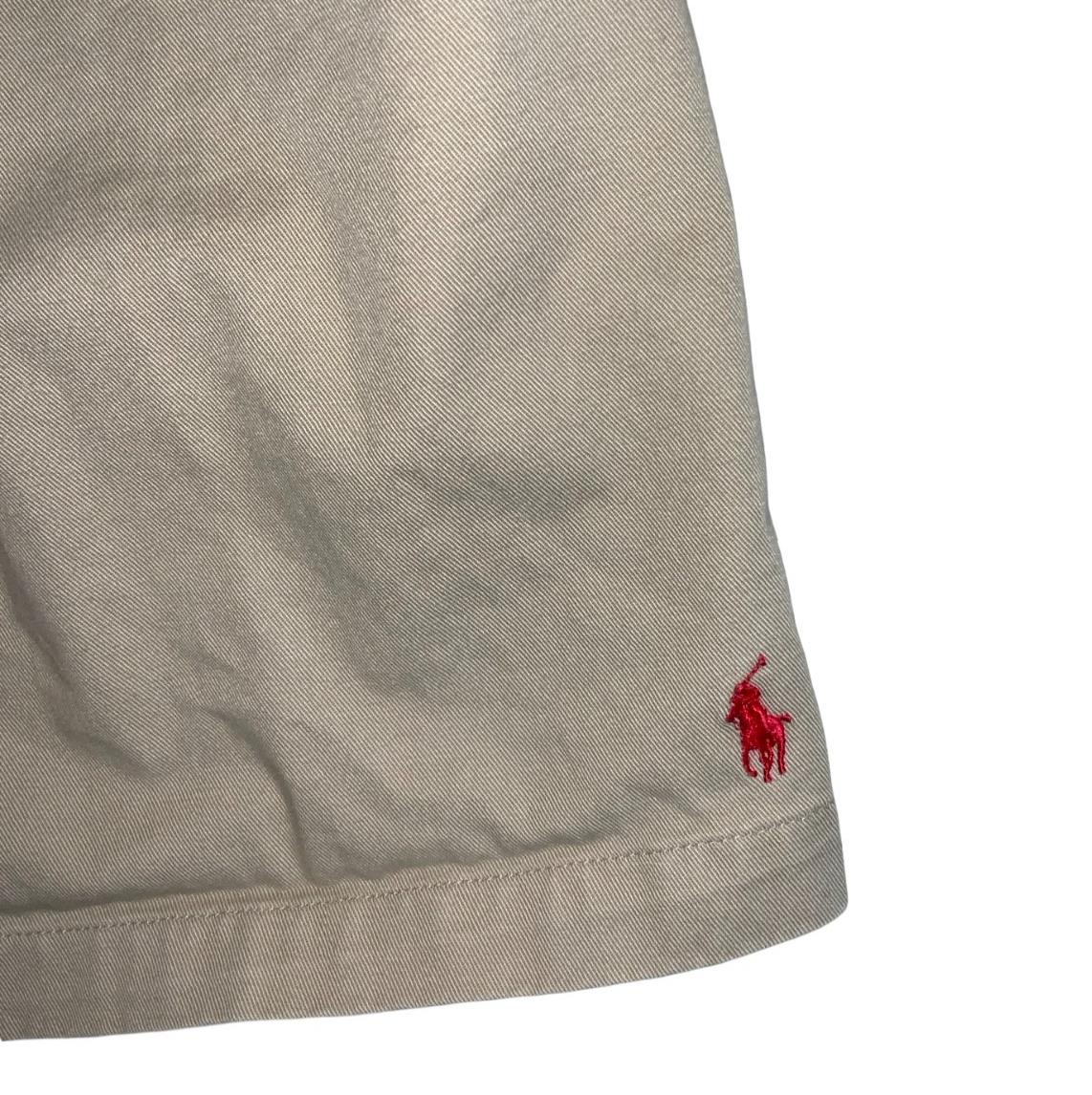 VTG 90s 'RALPH LAUREN' BEIGE HIGH-WAISTED CASUAL BEACH HOLIDAY CHINO SHORTS XS 6