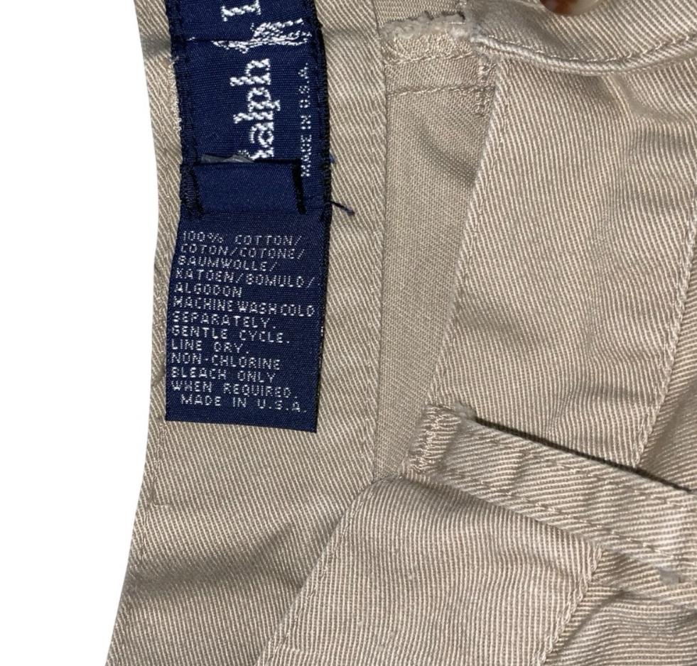 VTG 90s 'RALPH LAUREN' BEIGE HIGH-WAISTED CASUAL BEACH HOLIDAY CHINO SHORTS XS 6