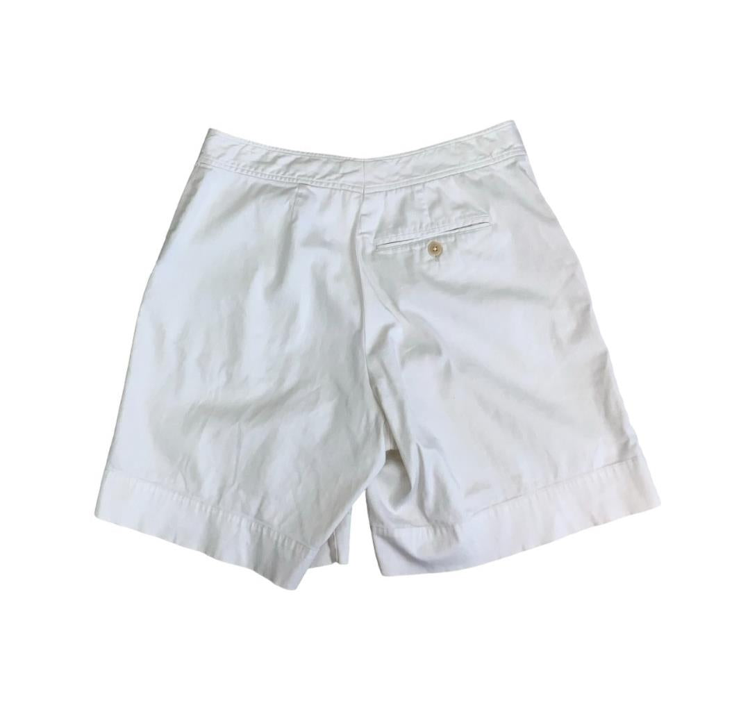 VTG 90s 'LAUREN RALPH LAUREN' WHITE HIGH-WAIST CASUAL CHINO SUMMER SHORTS S 10
