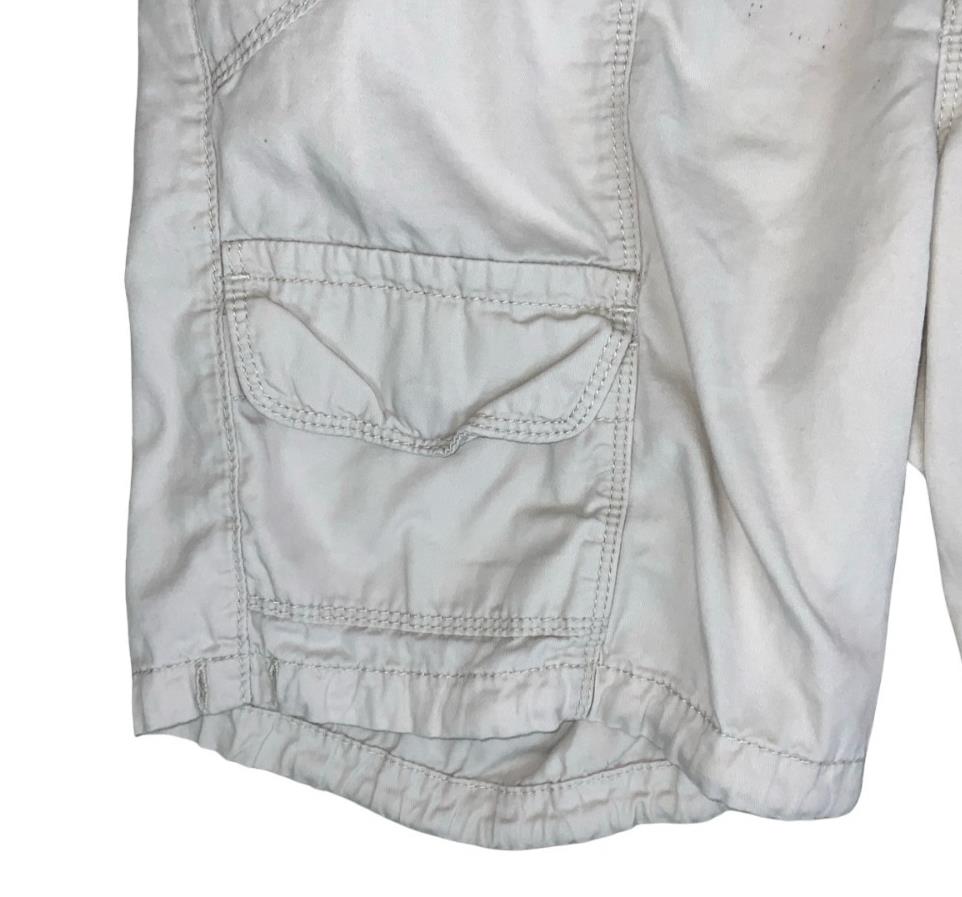 VTG 90s y2k 'CALVIN KLEIN JEANS' OFF-WHITE CARGO HOT PANTS SHORT SHORTS M 12