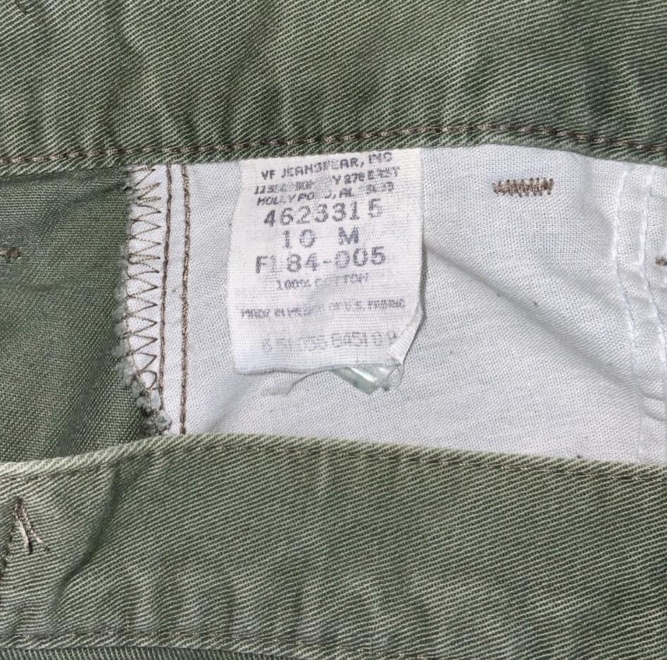 VTG 90s LEE KHAKI GREEN HIGH-WAIST SUMMER BEACH HOLIDAY COTTON DENIM SHORTS XS