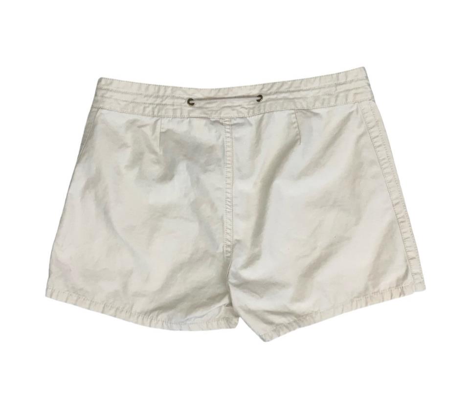 VTG 90s y2k 'DKNY JEANS' OFF-WHITE BEIGE HOT PANTS CARGO BEACH SHORT SHORTS S 10