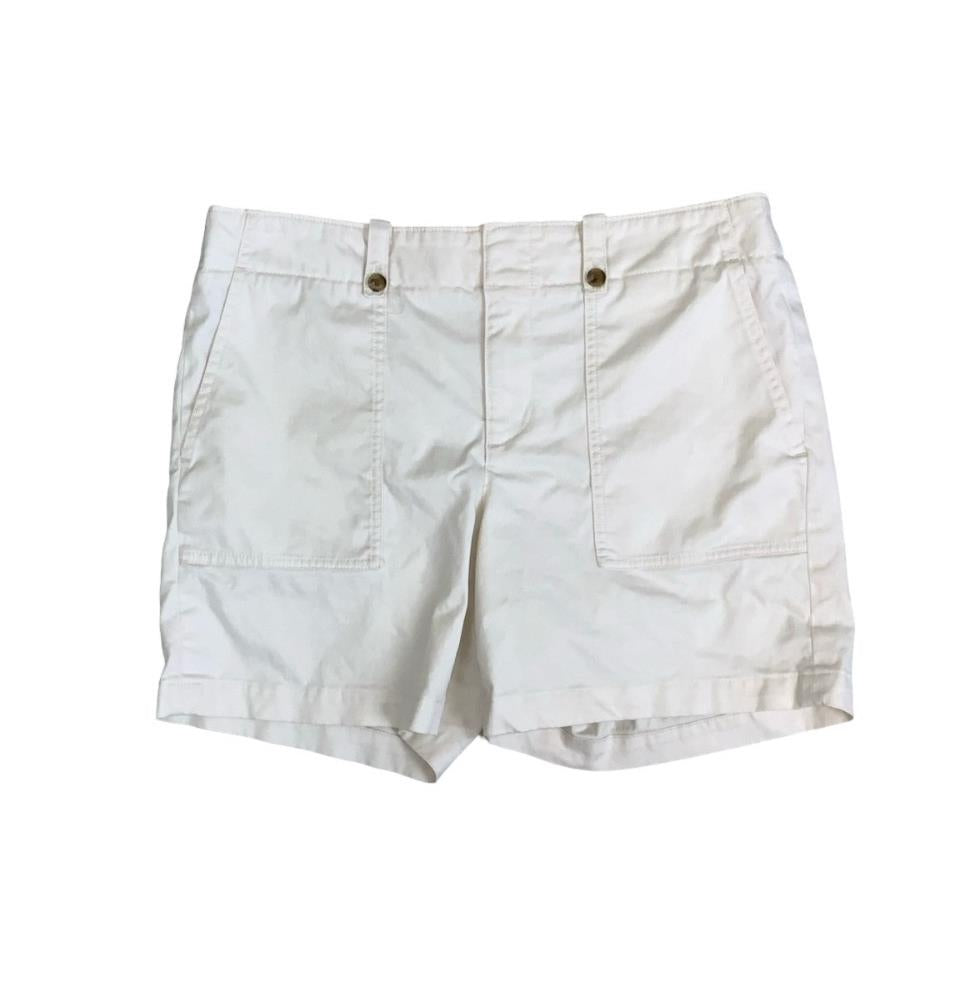 VTG 90s y2k ' TOMMY HILFIGER' WHITE LOW-RISE SUMMER CARGO BEACH SHORTS M 12 14