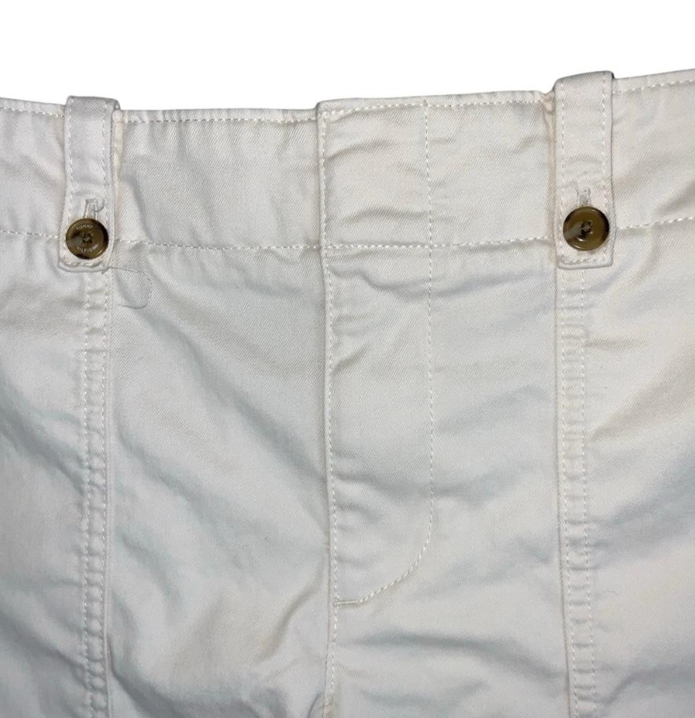 VTG 90s y2k ' TOMMY HILFIGER' WHITE LOW-RISE SUMMER CARGO BEACH SHORTS M 12 14