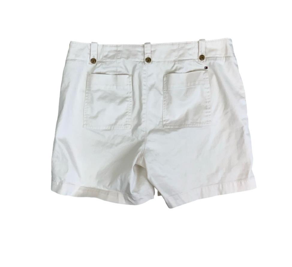 VTG 90s y2k ' TOMMY HILFIGER' WHITE LOW-RISE SUMMER CARGO BEACH SHORTS M 12 14