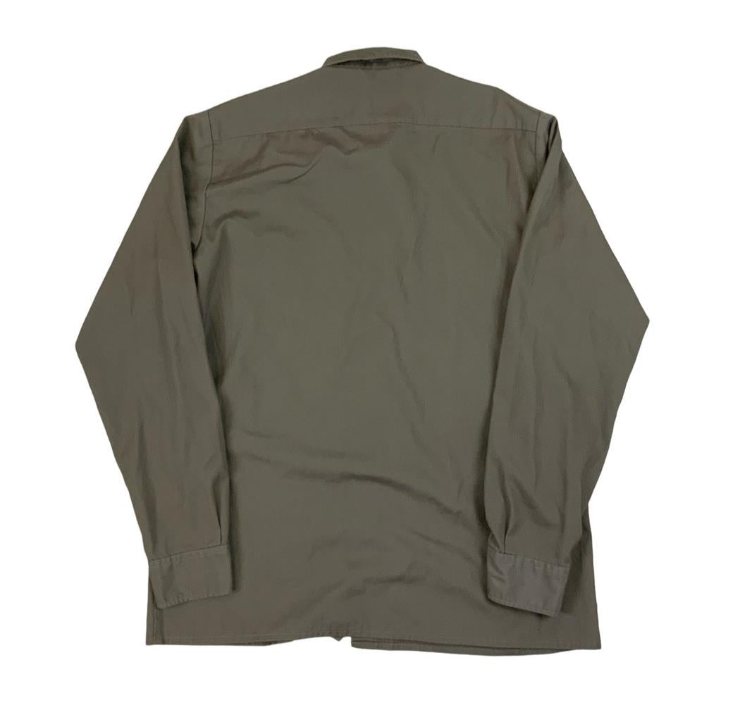 Vintage Carhartt Work Wear Taupe Light Khaki Brown Long Sleeved Shirt M L