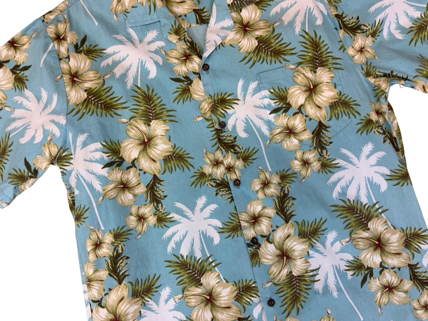 VTG ALI’S FASHIONS HAWAIIAN MADE ALOHA SHIRT COTTON TIKI ROCKABILLY LARGE