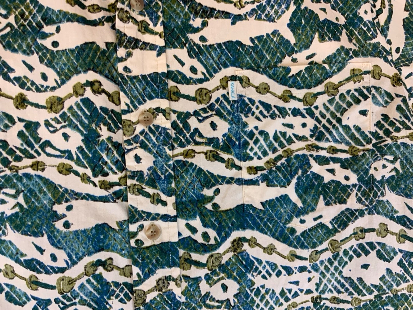 VTG KAHALA HAWAIIAN MADE ALOHA SHIRT COTTON TIKI ROCKABILLY HAWAII LARGE