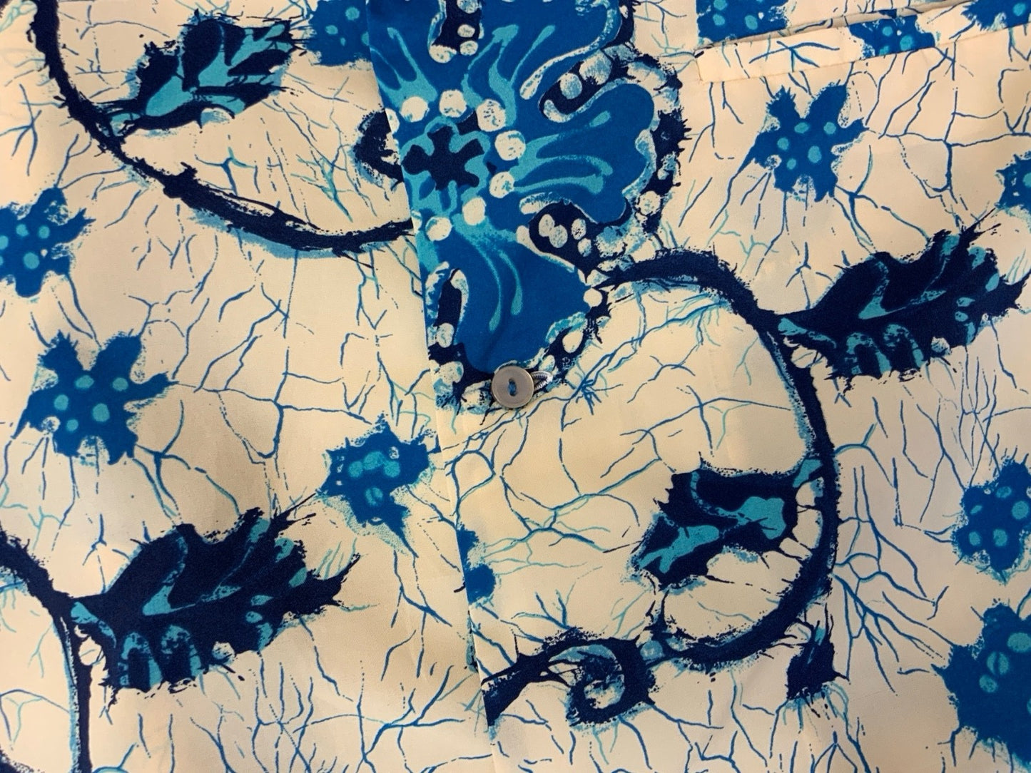 VTG 70s ANDRADE HONOLULU HAWAIIAN MADE ALOHA SHIRT POLY TIKI ROCKABILLY LARGE
