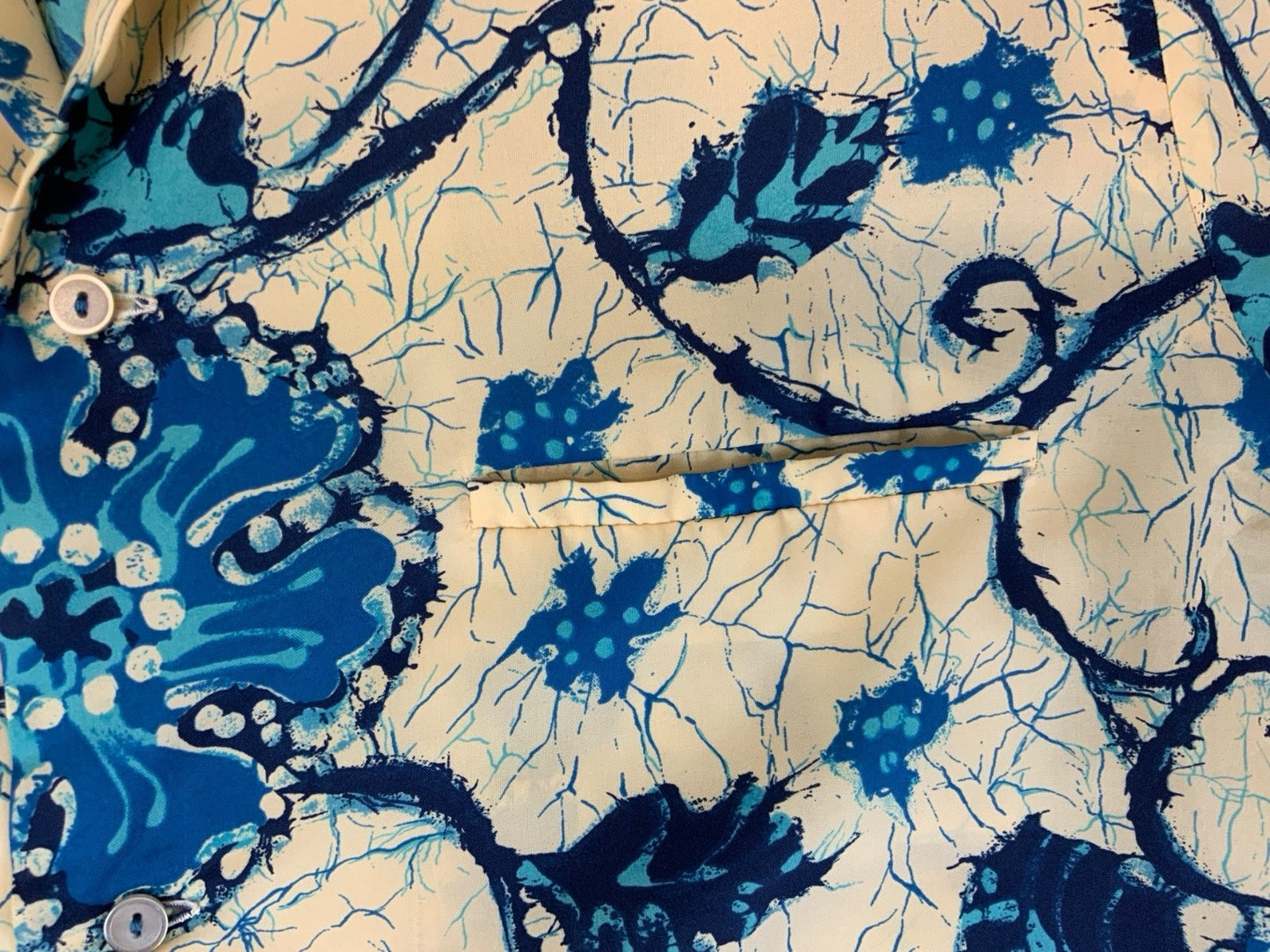 VTG 70s ANDRADE HONOLULU HAWAIIAN MADE ALOHA SHIRT POLY TIKI ROCKABILLY LARGE