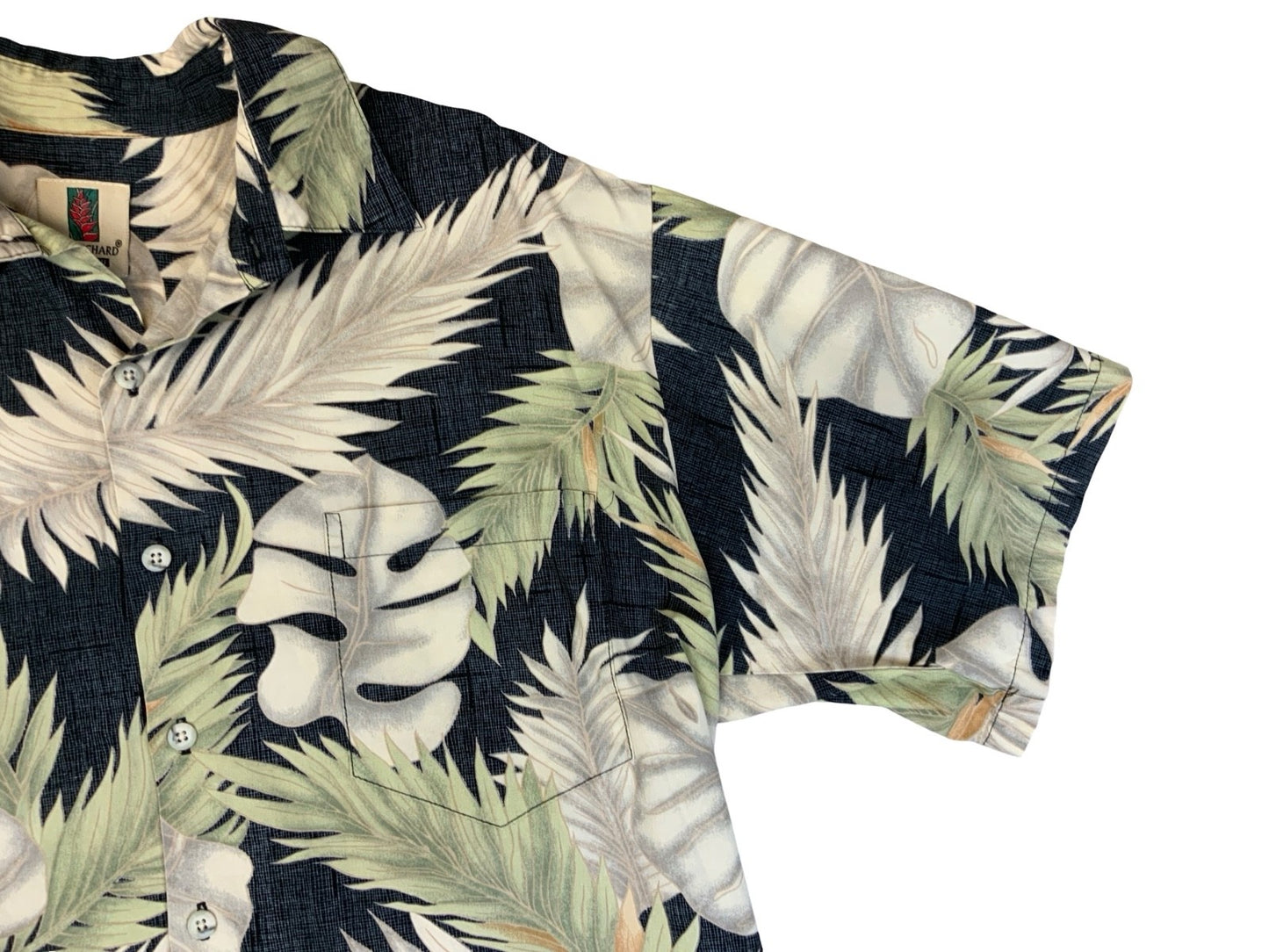 VTG TORI RICHARD HAWAIIAN MADE ALOHA SHIRT COTTON TIKI ROCKABILLY LARGE