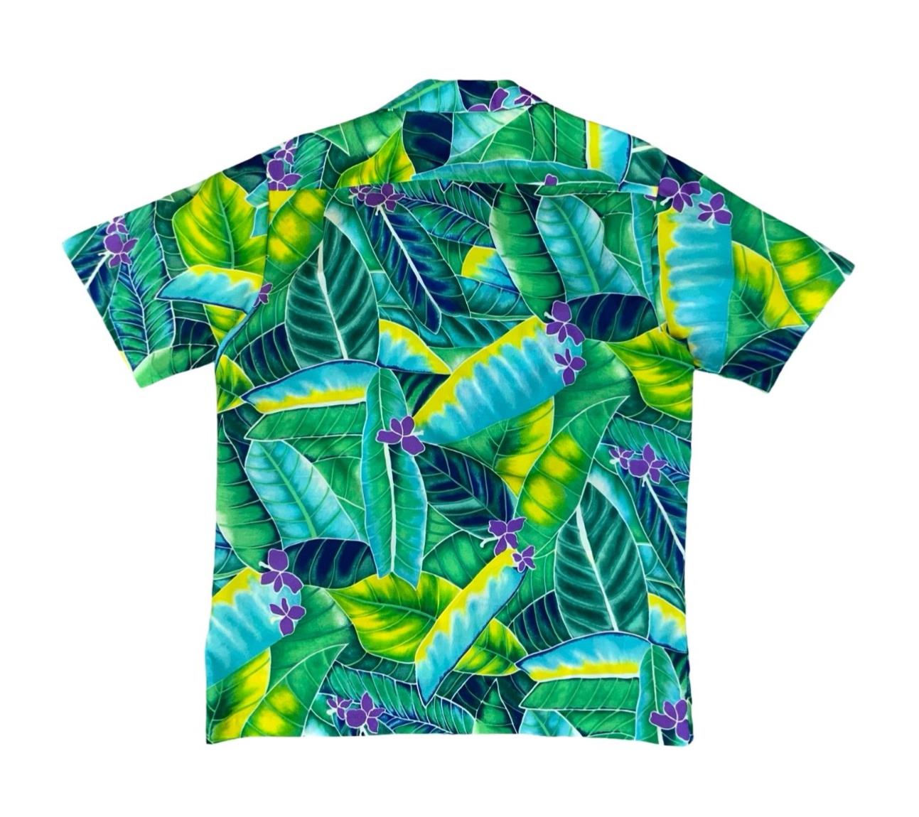 VTG HILO HATTIIE HAWAIIAN MADE ALOHA SHIRT COTTON TIKI ROCKABILLY HAWAII MEDIUM