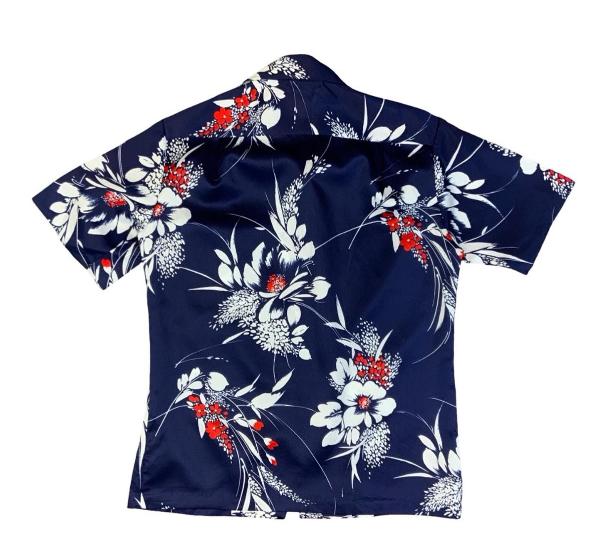 VTG 70s HOLO HOLO HAWAIIAN MADE ALOHA SHIRT TIKI ROCKABILLY HAWAII SMALL