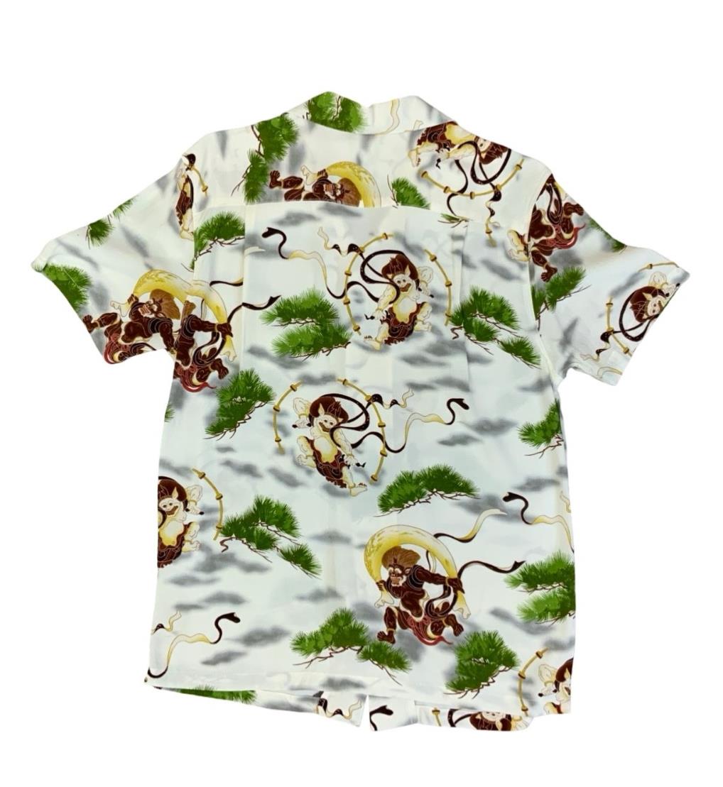 VTG OKINAWA STATE JAPANESE MADE RAYON ALOHA HAWAIIAN SHIRT TIKI ROCKABILLY SMALL
