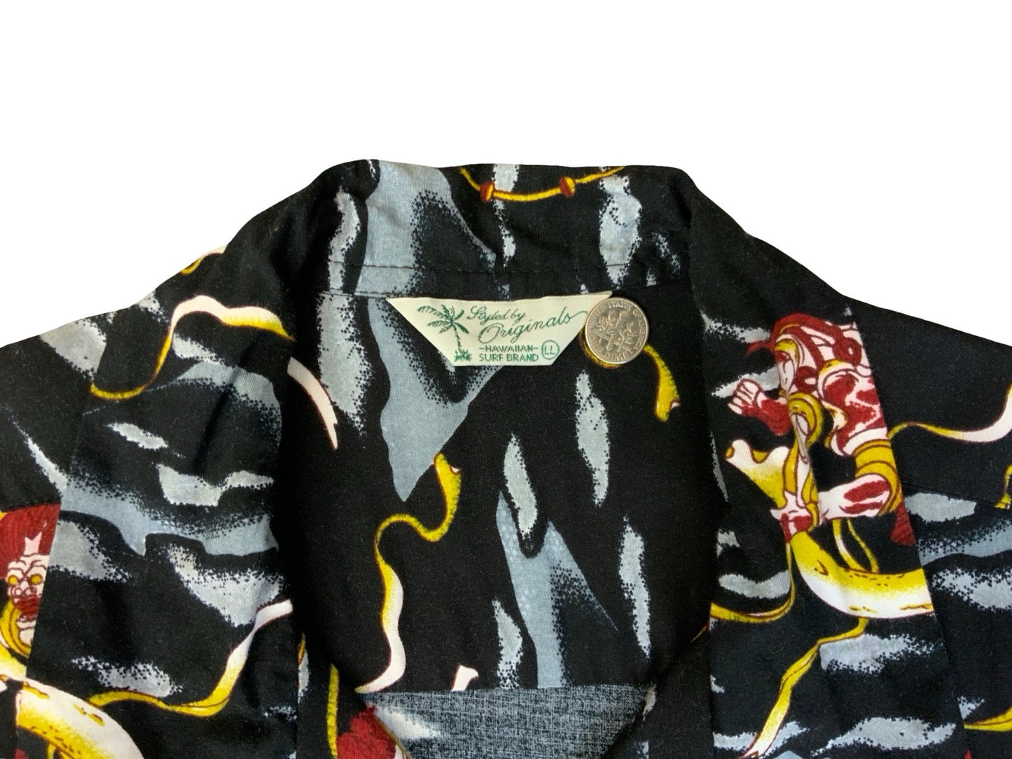 VTG ORIGINALS HAWAIIAN SURF ALOHA SHIRT COTTON TIKI ROCKABILLY HAWAII MEDIUM