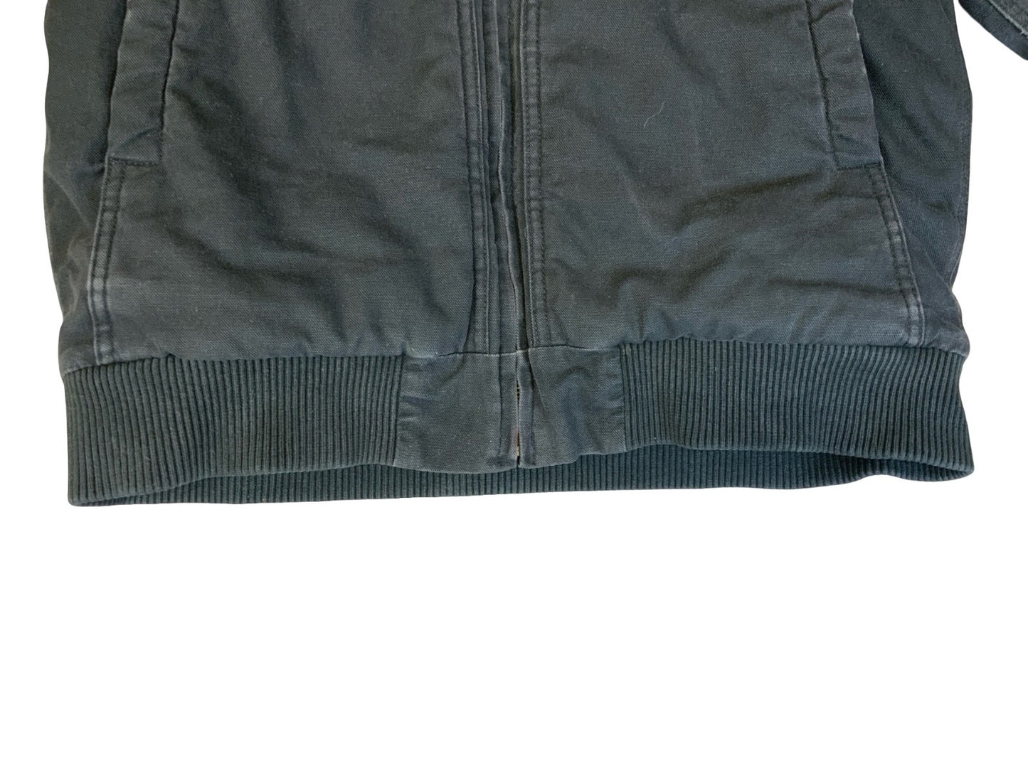 VTG LADIES CARHARTT HEAVY DUCK CANVAS QUILT LINED WORKWEAR JACKET BLACK L