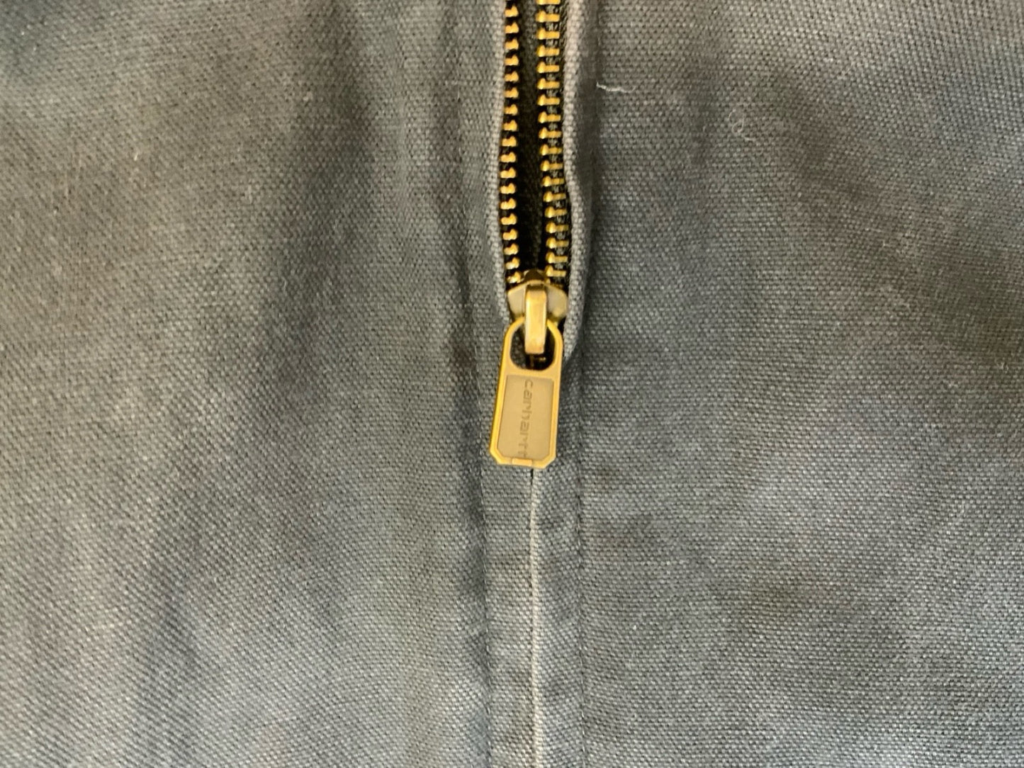 VTG LADIES CARHARTT HEAVY DUCK CANVAS QUILT LINED WORKWEAR JACKET BLACK L