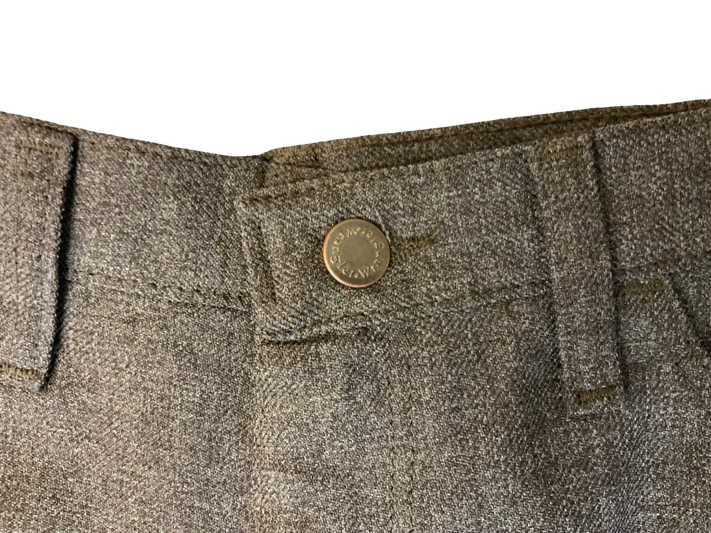 VTG 70s USA MADE WRANGLER POLYESTER BOOTCUT SLACKS TROUSERS BROWN W32 L30
