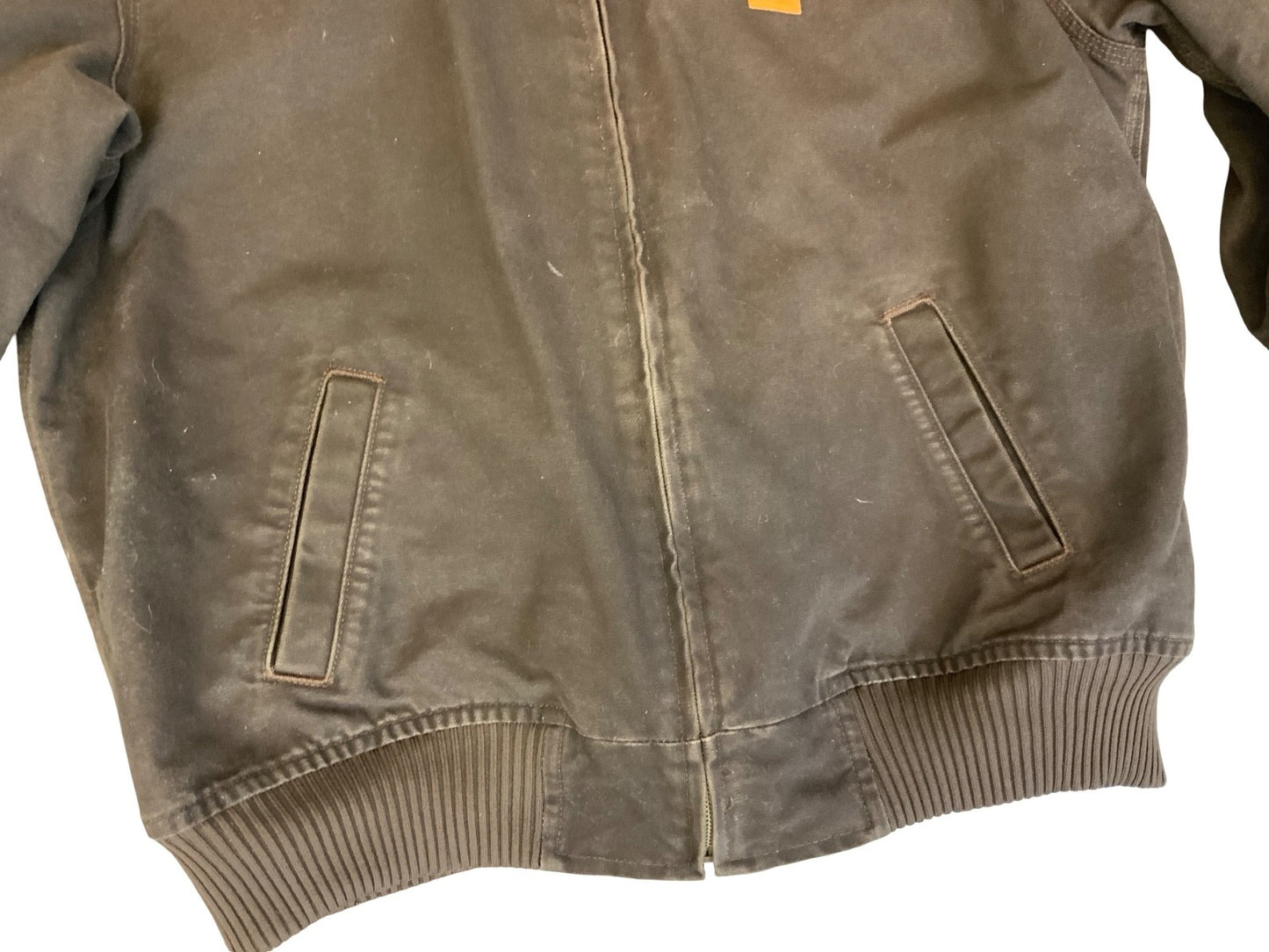 VTG CARHARTT HEAVY DUCK CANVAS WORKWEAR JACKET BROWN AMERICAN TIRE & AUTO 2XL