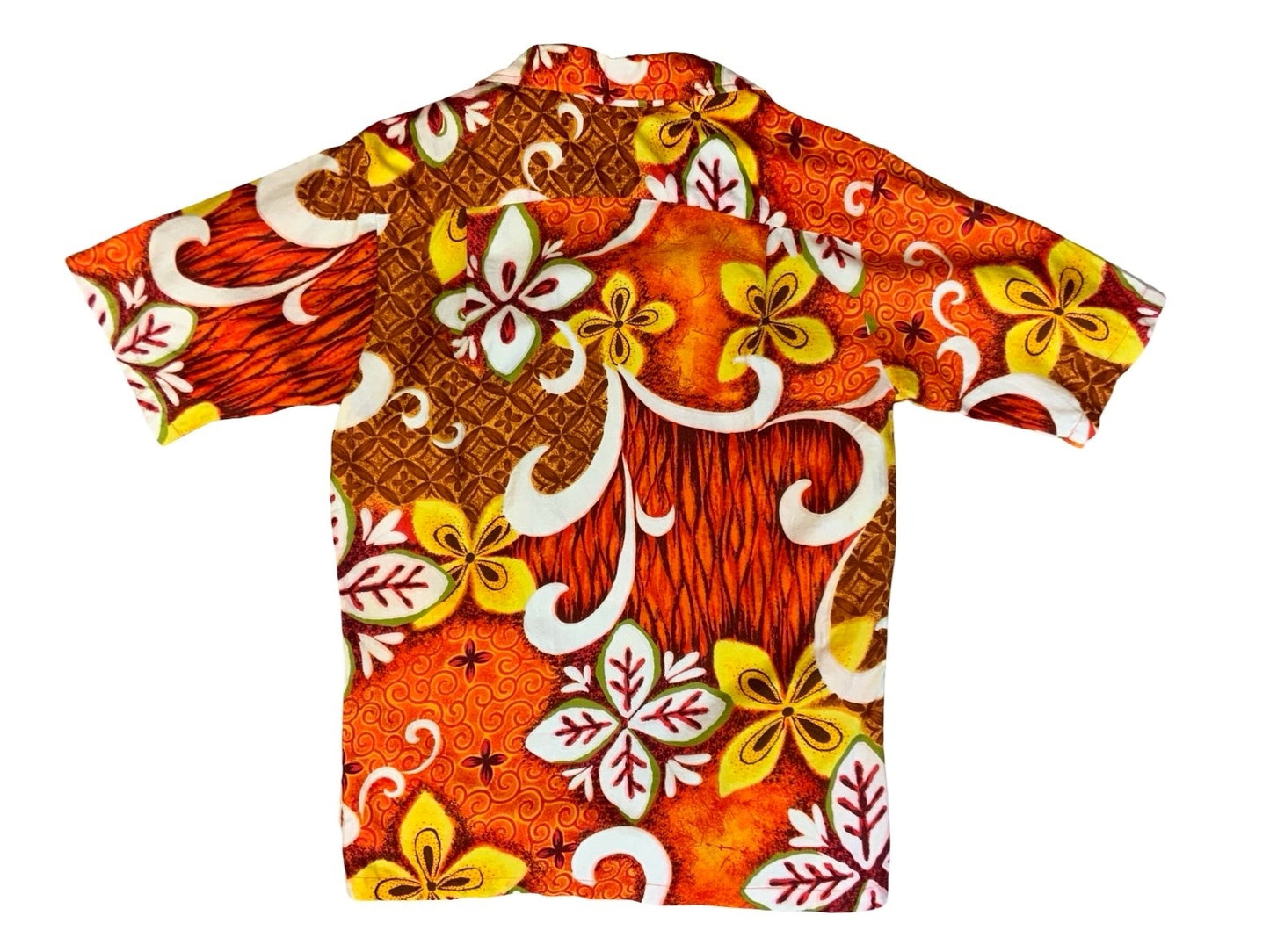 VTG 60s 70s HAWAIIAN MADE ALOHA SHIRT COTTON TIKI ROCKABILLY HAWAII SURFER SMALL