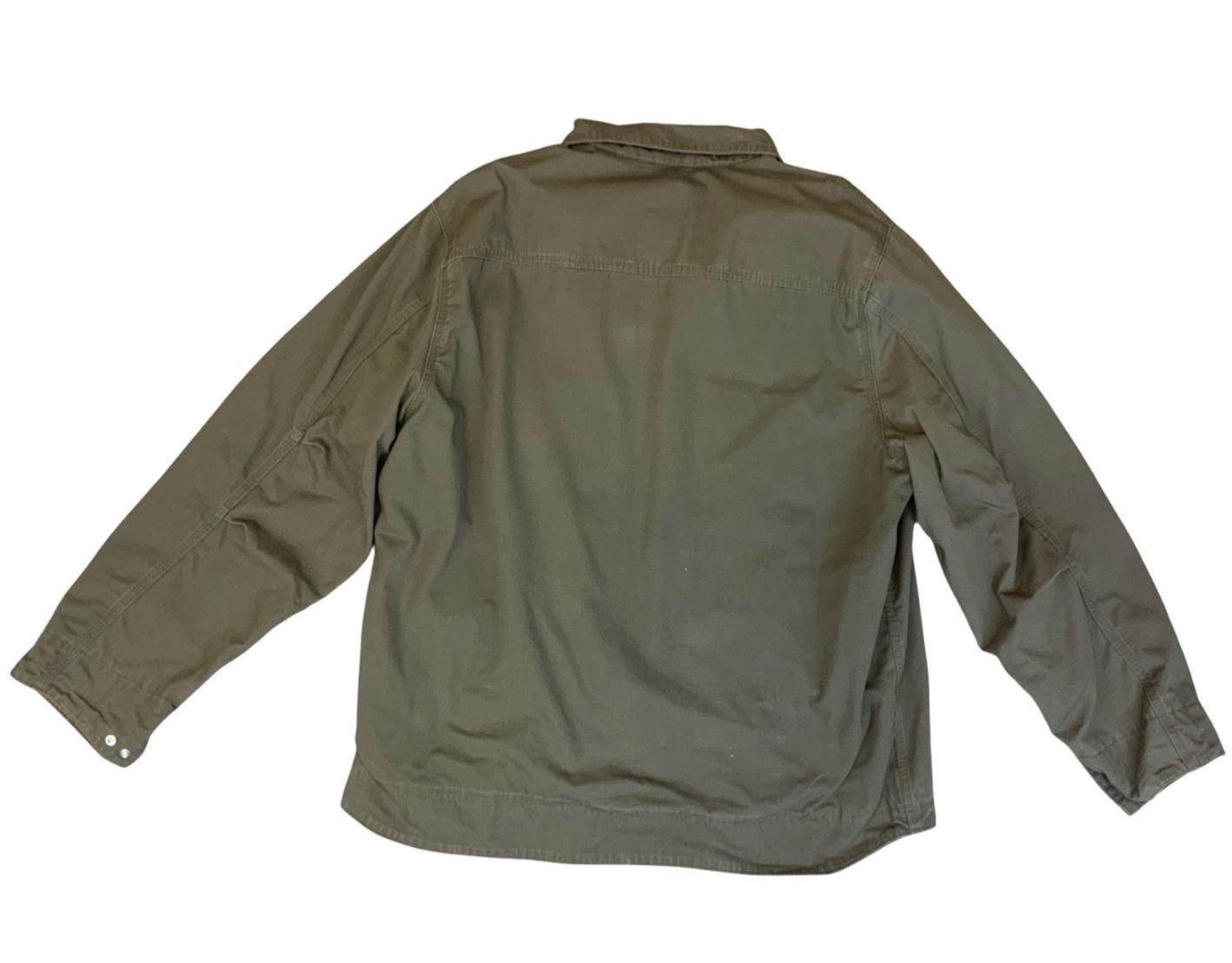 VTG CARHARTT HEAVY RIPSTOP DUCK CANVAS WORKWEAR JACKET GREEN 3XL