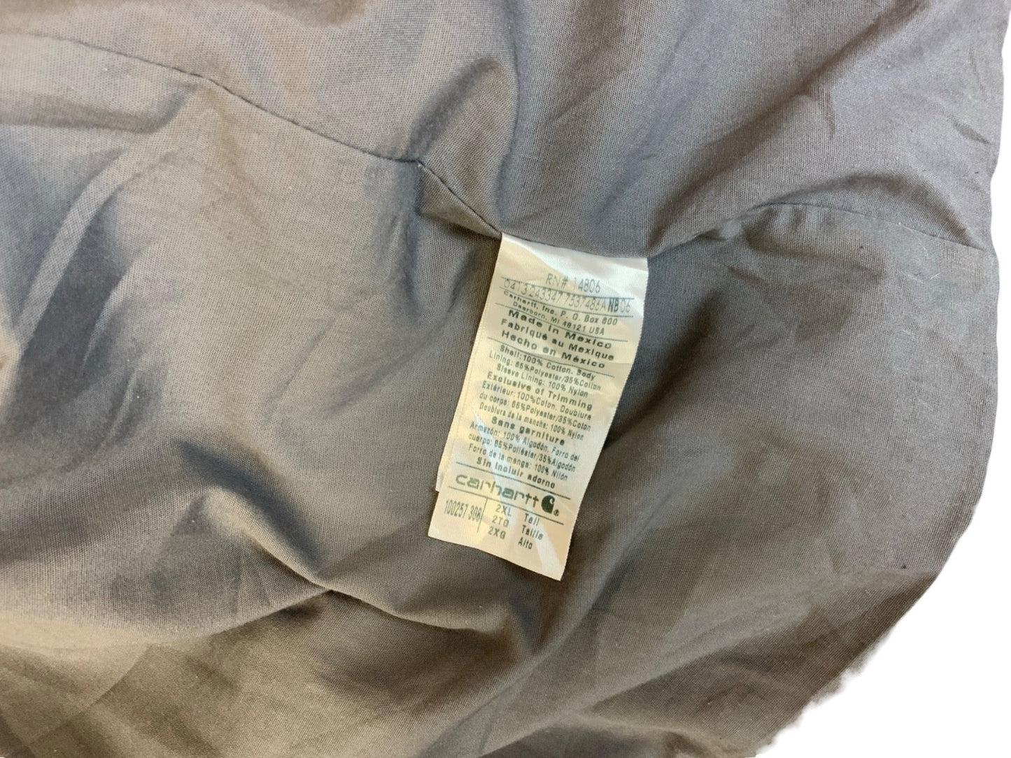 VTG CARHARTT HEAVY RIPSTOP DUCK CANVAS WORKWEAR JACKET GREEN 3XL
