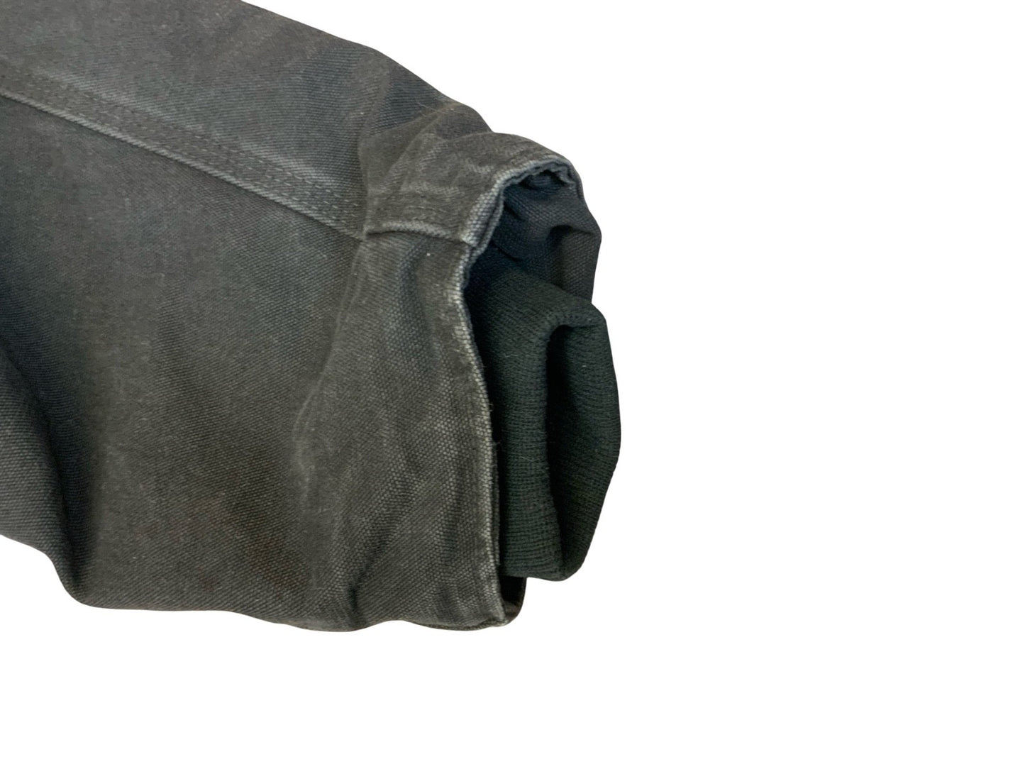 VTG CARHARTT HEAVY HEAVY DUCK CANVAS SHERPA LINED WORKWEAR JACKET BLACK 4XL