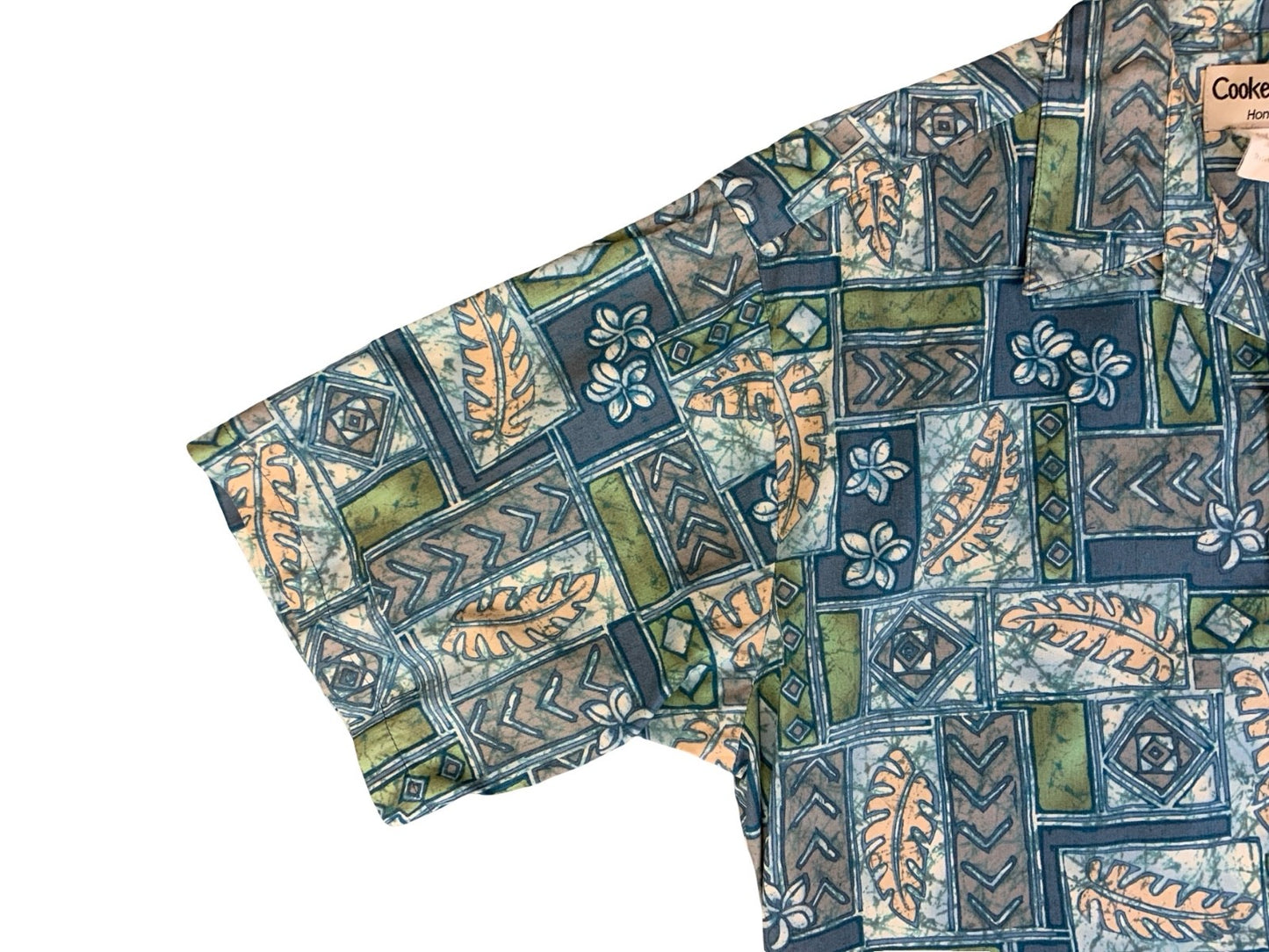 VTG COOKE STREET HAWAIIAN MADE ALOHA SHIRT COTTON TIKI ROCKABILLY SURF MEDIUM
