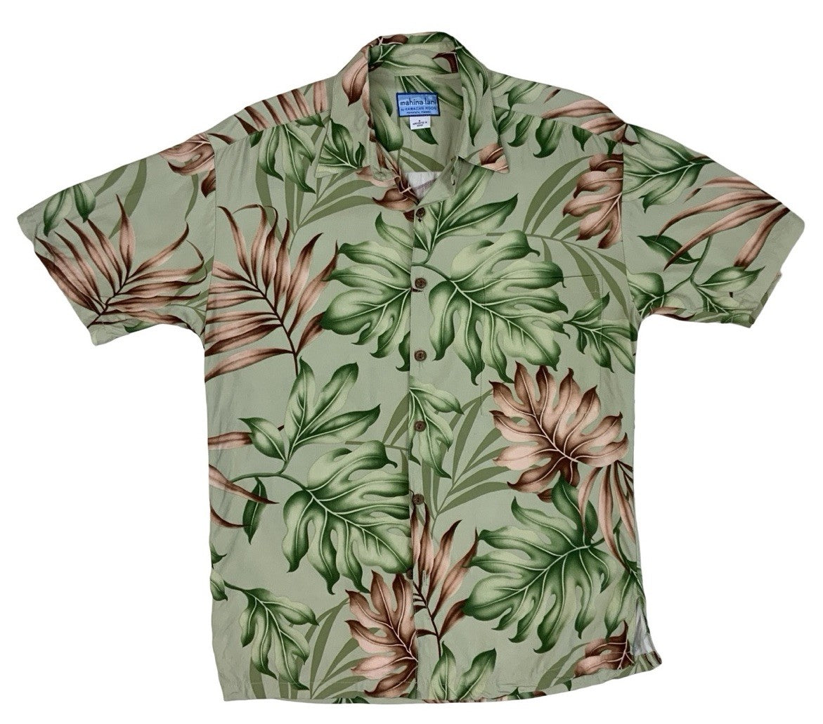 VTG RAYON MAHINA LANI HAWAIIAN ALOHA SHIRT TIKI ROCKABILLY SMALL