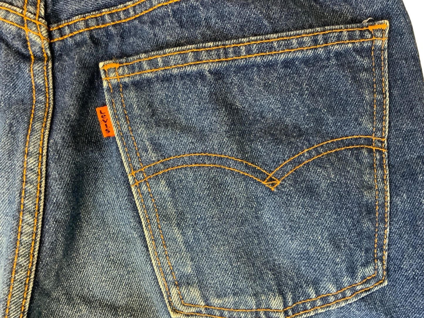 VTG EARLY 80s LEVIS 615 MENS ORANGE TAB HEAVYWEIGHT DENIM JEANS 34” W 34” L