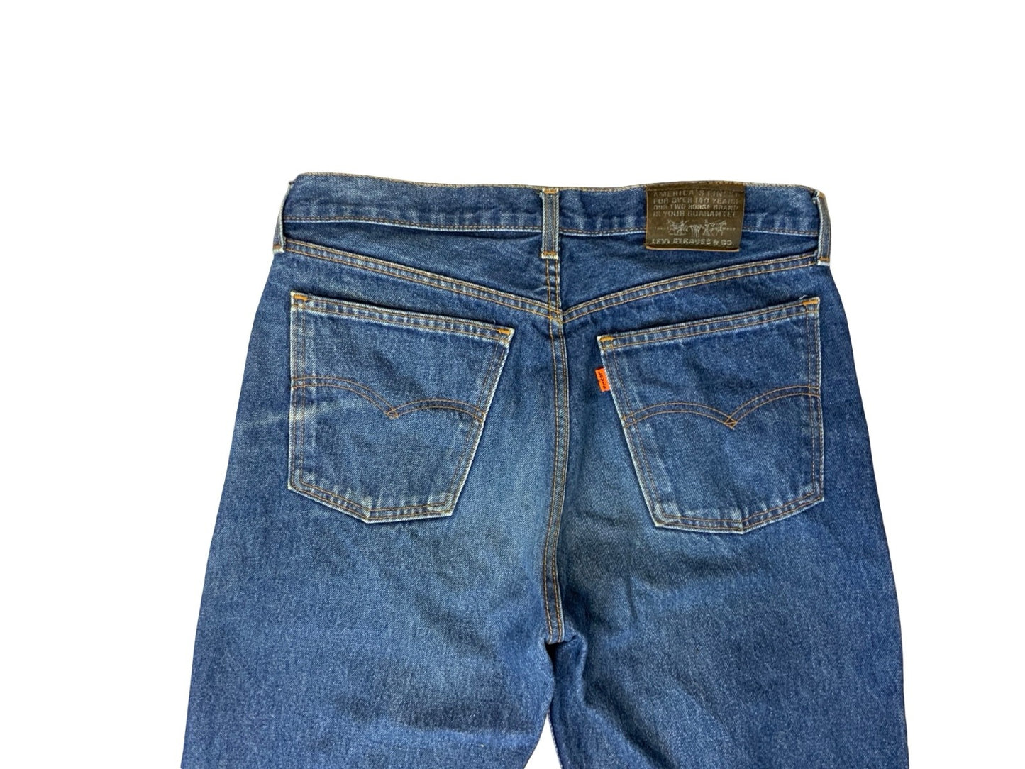 VTG EARLY 80s LEVIS 615 MENS ORANGE TAB HEAVYWEIGHT DENIM JEANS 34” W 34” L