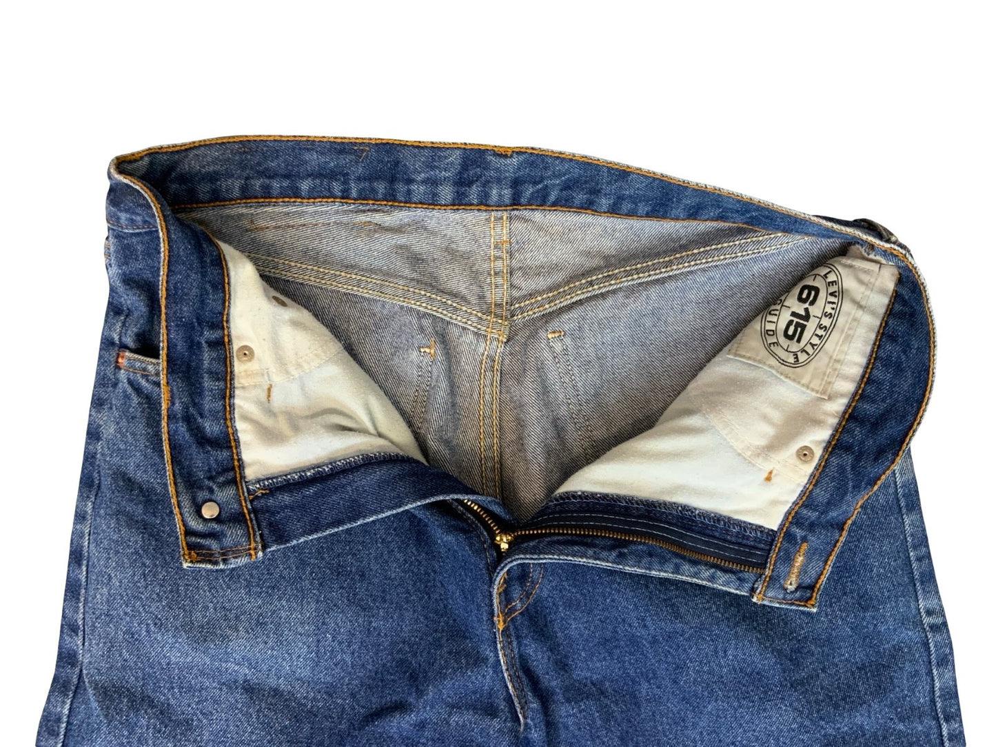 VTG EARLY 80s LEVIS 615 MENS ORANGE TAB HEAVYWEIGHT DENIM JEANS 34” W 34” L