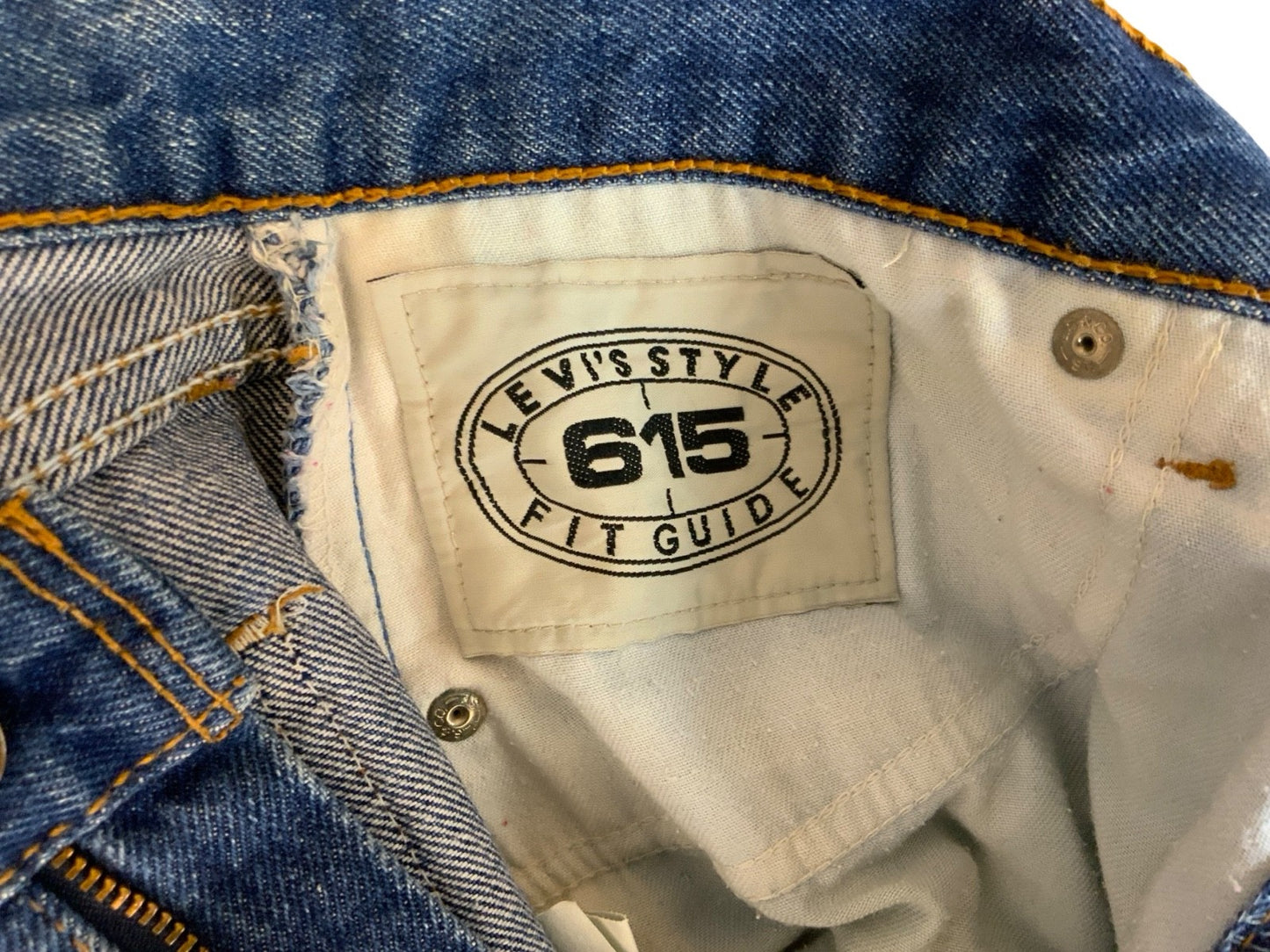 VTG EARLY 80s LEVIS 615 MENS ORANGE TAB HEAVYWEIGHT DENIM JEANS 34” W 34” L