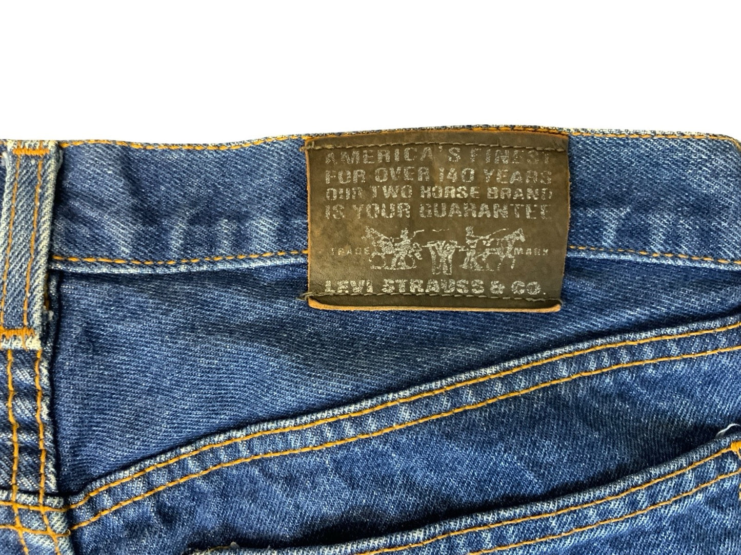 VTG EARLY 80s LEVIS 615 MENS ORANGE TAB HEAVYWEIGHT DENIM JEANS 34” W 34” L