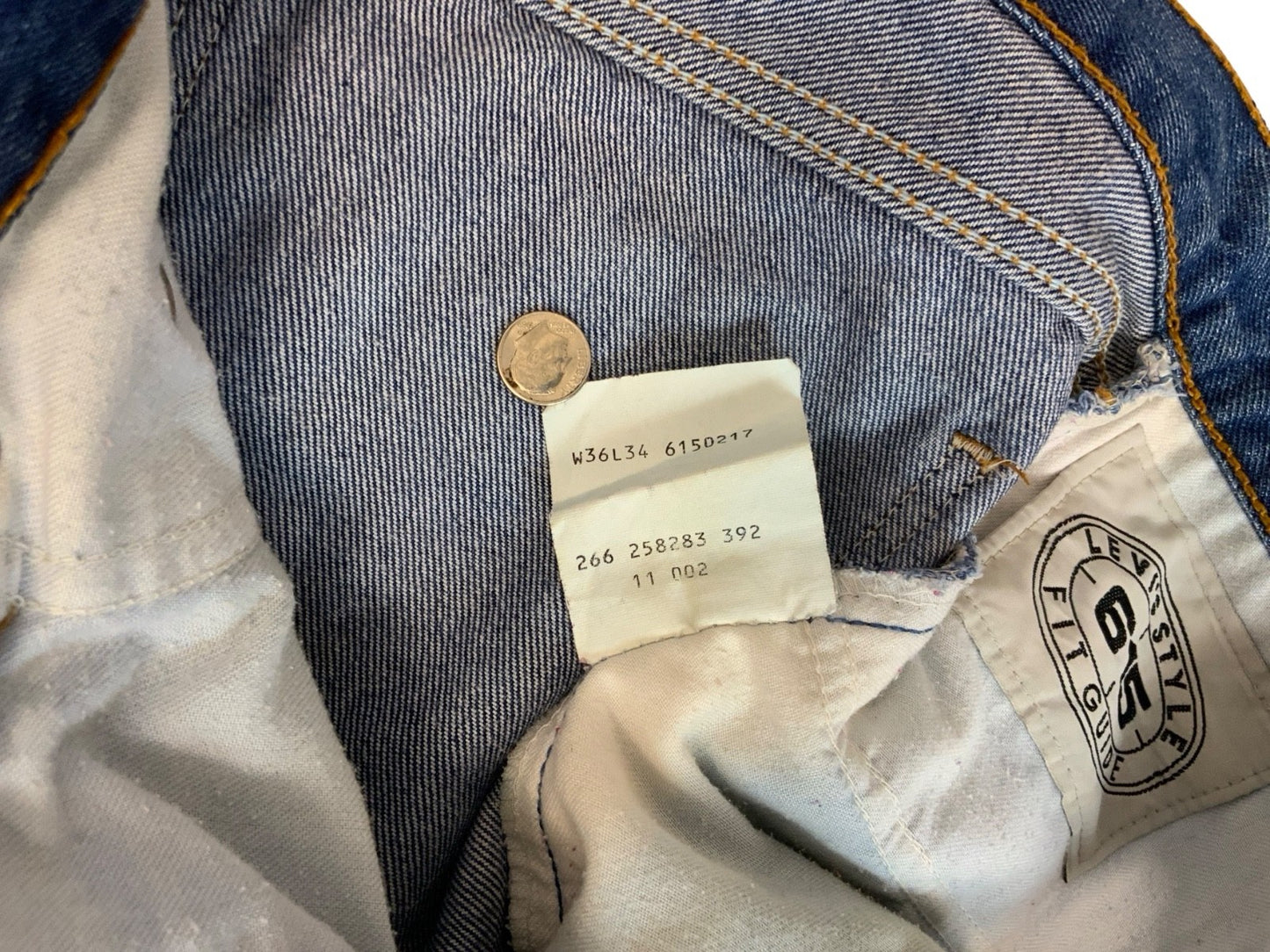 VTG EARLY 80s LEVIS 615 MENS ORANGE TAB HEAVYWEIGHT DENIM JEANS 34” W 34” L