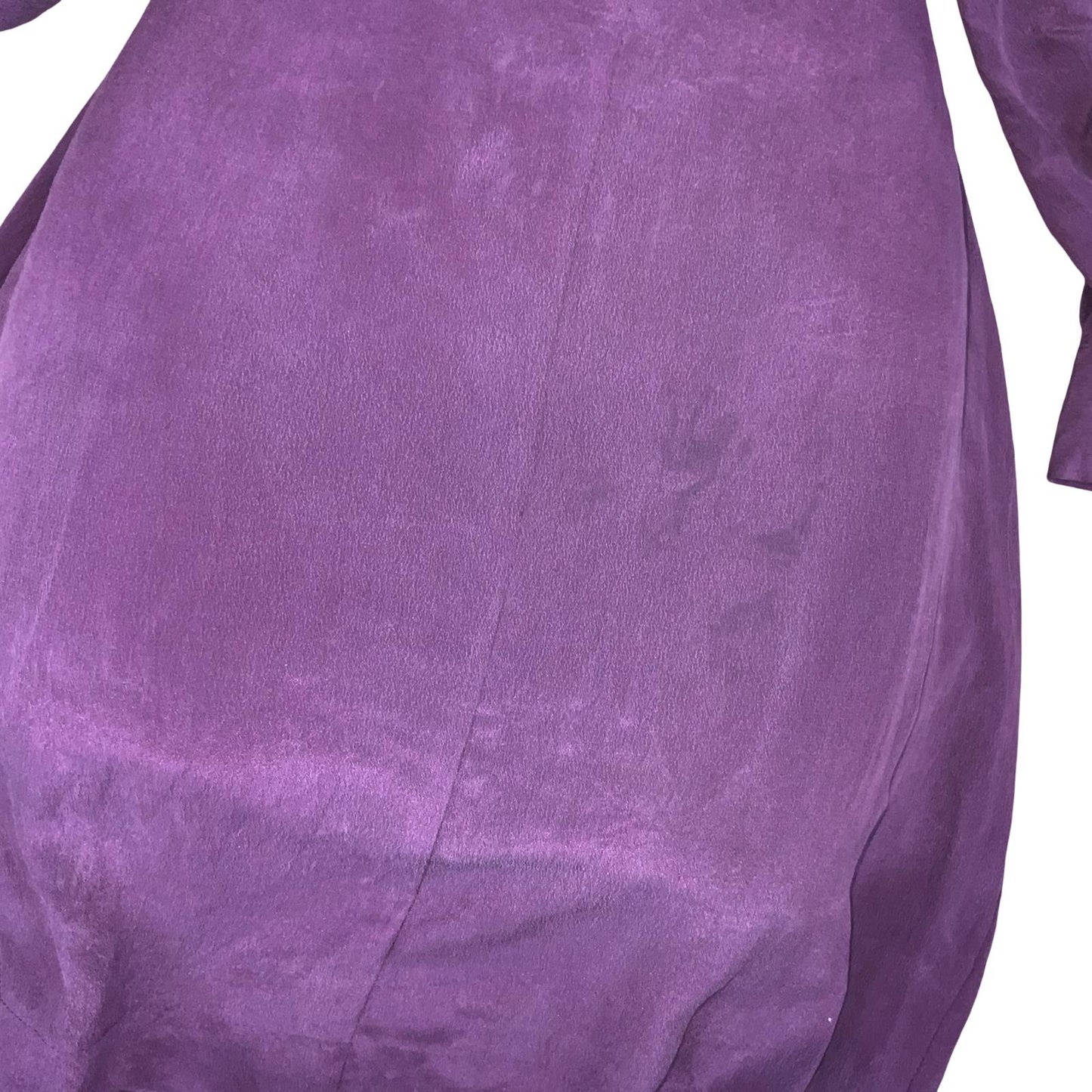 'SEE BY CHLOE' DEEP PURPLE PURE SILK PUFF SLEEVE MID-LENGTH EVENING DRESS S 10