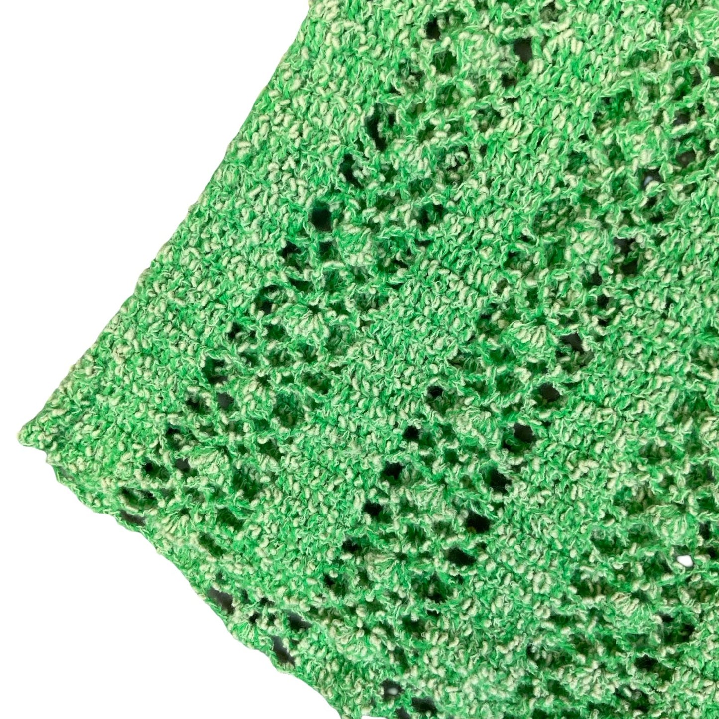 VTG 90s y2k GREEN CROCHET BEACH PARTY SUMMER TUNIC MINI FITTED DRESS SMALL 8