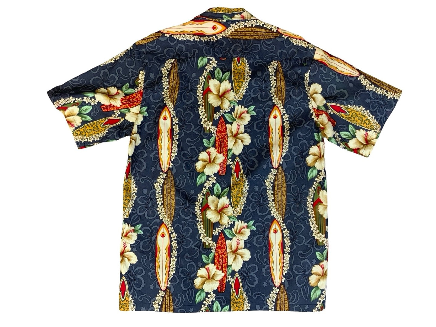 VTG ALOHA REPUBLIC HAWAIIAN MADE ALOHA SHIRT COTTON TIKI ROCKABILLY HAWAII LARGE