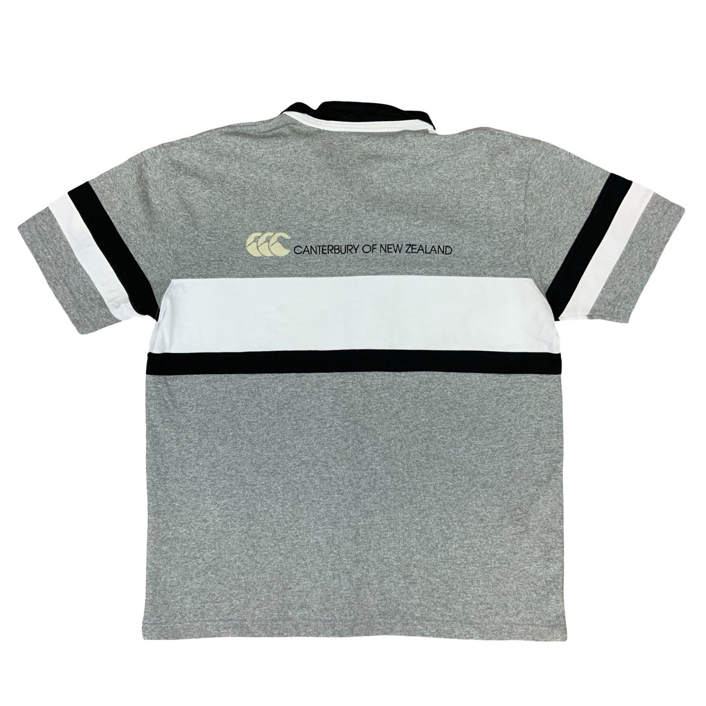 VTG CANTERBURY OF NEW ZEALAND HAKA WARCRY BUTTON-UP RUGBY POLO SHIRT XXL