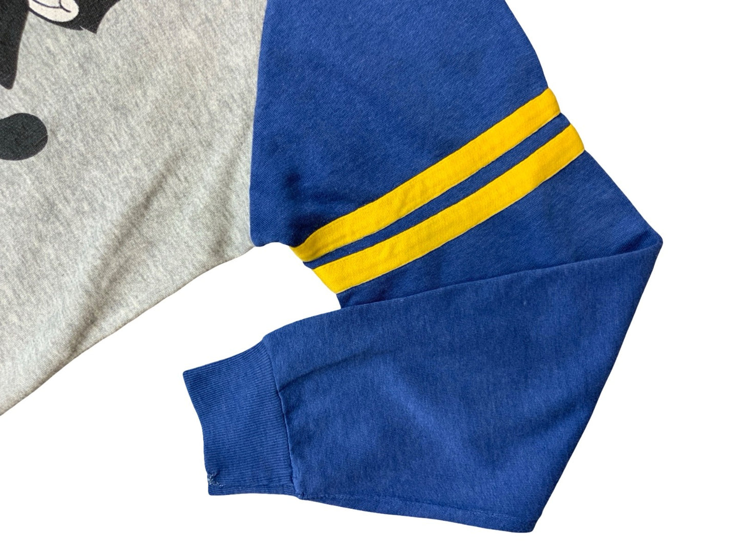 VTG 1984 GREY BLUE GENUINE FELIX THE CAT RAGLAN 80s BASEBALL SWEATSHIRT LARGE
