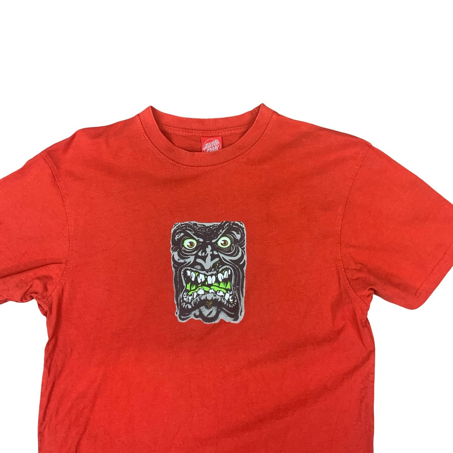 SANTA CRUZ SKATEBOARDS SKATING SURFING HAWAII TIKI RED GRAPHIC TEE MEDIUM